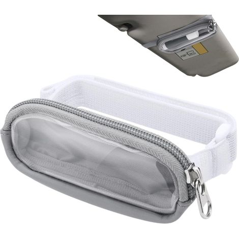 Porte-bâton de rouge-à-lèvres auto Sangle portable de fixation au pare- Sac de pare-organisateur pour rouge à lèvres avec sangle réglable route conducteur camion camionnette intérieur (1/5)