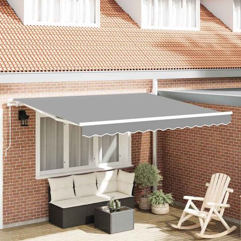 Cadre d'auvent-Support d'auvent Blanc 300 x 250 cm Aluminium 594692 (1/5)