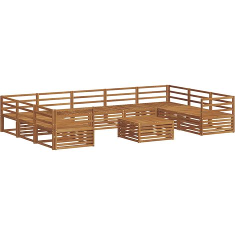 Set di divani da esterno 10 pz Naturale vidaXL (1/5)