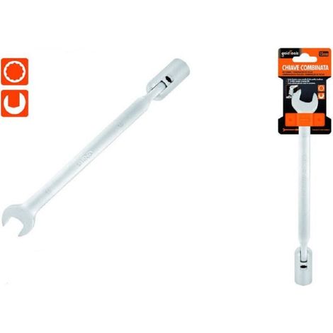 Vtizikl Chiave Combinata 15mm Fissa E A Bussola Poligonale Con Snodo Cromo Vanadio 97563 - (1/2)