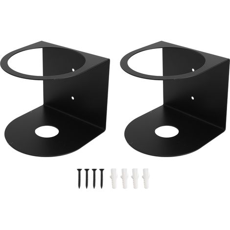 Juego de 2 soportes de hierro para aerosoles, de montaje en pared, que ahorran espacio, ideales para garaje o taller. (1/5)