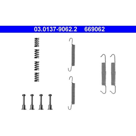 Kit d'accessoires, mâchoires de frein de stationnement ATE 03.0137-9062.2 BMW
