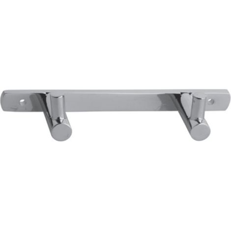 Appendino porta accappatoio bagno 2 ganci in Ottone Cromato ''HOOK-001''