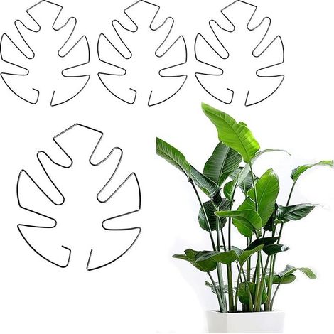 Monstera Plant Stem Holder for Flower Pots Monsteras Stand Kit, Monstera Stake with Leaf Design, Plant Support for Indoor Plants (1/5)