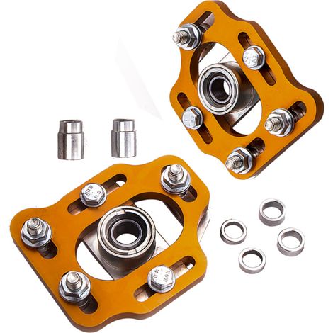 2pcs Camber Plates para Ford Mustang 1979-1989 Front Coilovers Top Mounts Kit (1/5)