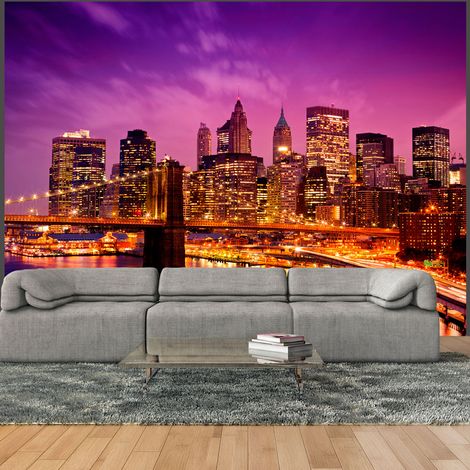 Fotomurale - Manhattan e il Ponte di Brooklyn di notte - 300x231 (1/4)