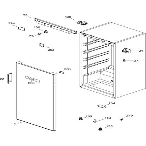 PORTE REFRIGERATEUR AVEC JOINT pour REFRIGERATEUR FAGOR -...