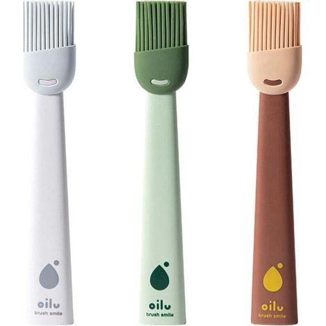 3-teiliges Gebäckpinsel-Set, Lebensmittelpinsel, Küchenpinsel, Ölpinsel für den Grill, hitzebeständiges Silikon zum Grillen, Braten und Marinieren
