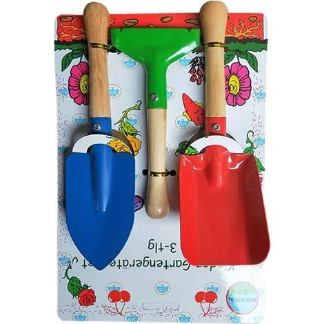 Lot de 3 mini outils de jardinage colorés avec poignée ergonomique antidérapante - Truelle de jardinage pour bonsaï (1/4)