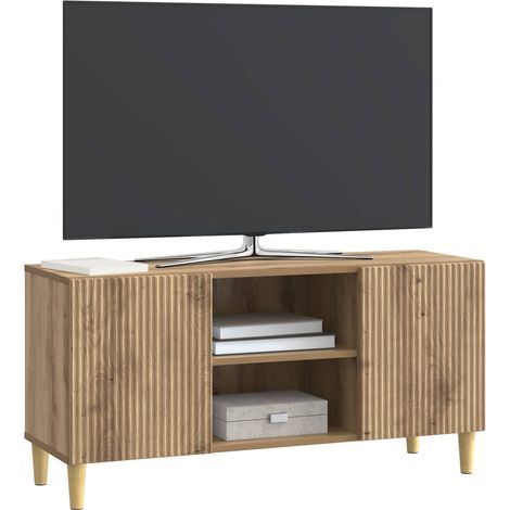 vidaXL TV Cabinet Artisan Oak 102 x 34.5 x 50 cm Engineered Wood (1/4)