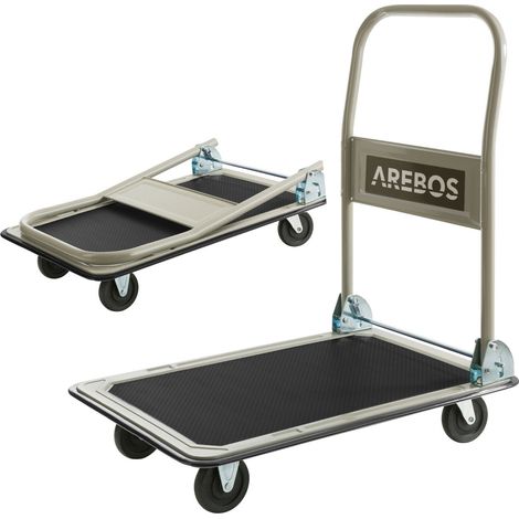 AREBOS Plattformwagen Transportwagen Handwagen Transportkarre Wagen 150 kg