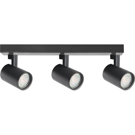 Plafonnier/Applique 3 spots noir GU10 Polux LYNX 328700 (1/4)