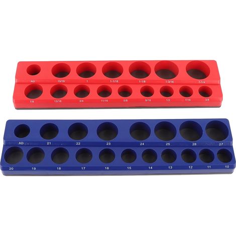 Organisateur de Douilles Magnétiques, Support de Douille Métrique SAE 1/2" avec Aimants Haute Résistance, Idéal pour le Stockage de Boîtes à Outils, les Réparations Professionnelles (1/5)