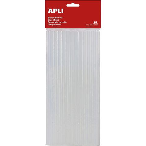 Lot de 25 barres de colle thermofusible Ø 7,5 mm x 20 cm Transparent (1/5)
