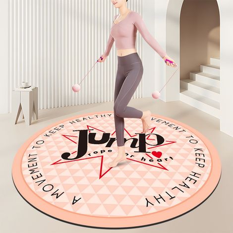 HSS-Tapis de gym à domicile, tapis absorbant les chocs et le bruit pour salles de sport,convient pour la corde à sauter et les exercices cardio - rond de 100 cm de diamètre-140x140cm
