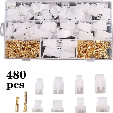480PCS 2.8mm Automobile Connecteur Kit 2 3 4 6 Broches Automobile Fil Électrique Connecteurs Kit pour Moto Moto Voiture Camion Scooter Bateaux Électrique Instruments