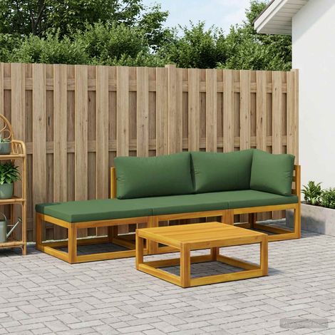 vidaXL Sofa Set 4 pcs Natural Solid Acacia Wood (1/5)