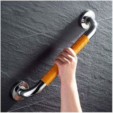 Sicherheits-Haltegriff aus Edelstahl PA 304. Haltegriffe für Badewanne und Dusche. Rutschfester Duschgriff für Senioren und Menschen mit Behinderung (40 cm). (1/4)