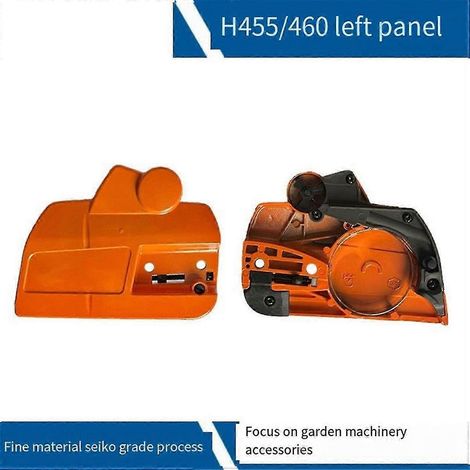 Couvercle de protection contre les copeaux, couvercle d'embrayage, couvercle de guide-chaîne, plaque latérale gauche pour tronçonneuse Husqvarna 460/455 (réf. 537286301).