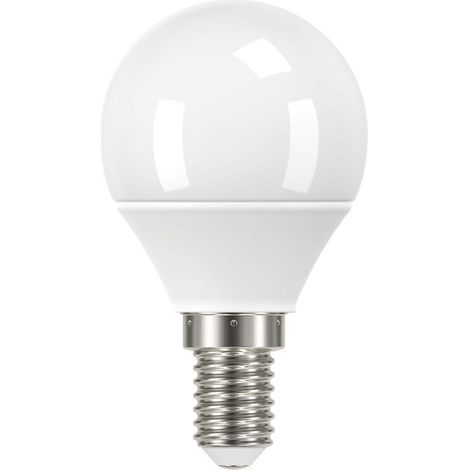 Lpe sphérique G45 E14 LED SMD 5W 4000K 490lm Cl.énerg.F 15000H opale 20058
