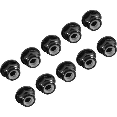 Écrous Nylstop M4 en Alliage d'Aluminium Anodisé, Écrous Hexagonaux Freinés, Lot de 10 Pièces (1/5)