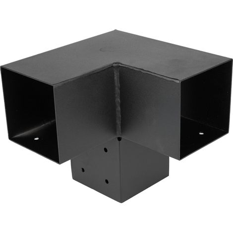 Connexion d'angle Pergola Noir pour poutres 12 x 12 cm modèle Cube - Par Pièce (1/5)