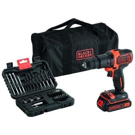 Black & Decker BDCHD18S32-QW Akkuschlagbohrmaschine Schwarz