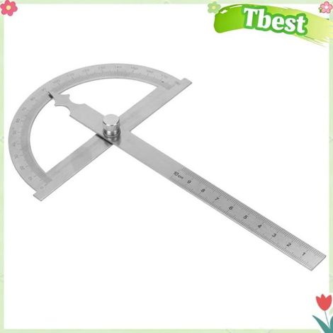 Tbest Règle du rapporteur 15cm Règle de Jauge de Recherche d'angle de Goniomètre Rapporteur 0-180 Degrés 120 quincaillerie equerre (1/5)