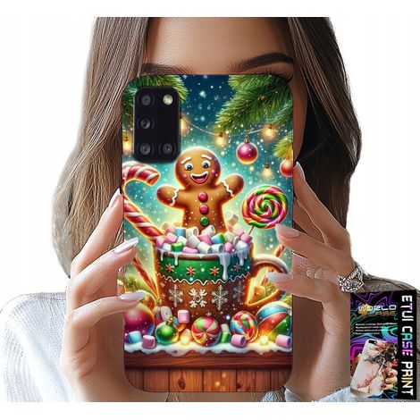 Custodia per Samsung Galaxy A31 - motivi natalizi a tema pan di zenzero + vetro (1/5)