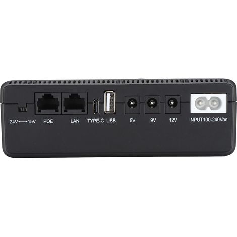 Batteria di backup UPS da 8800 mAh, uscita multiporta, dimensioni compatte per router, modem, telecamere di sicurezza, porta USB 15V/24V, uscita 5V, 9V, 12V, alimentazione wireless