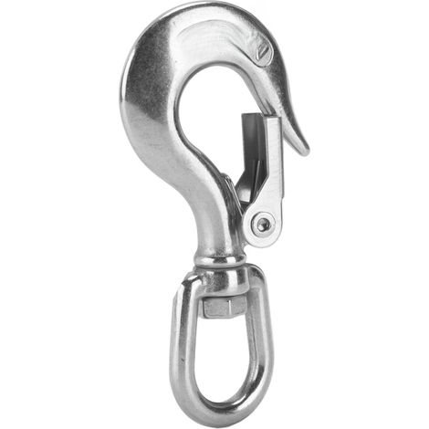 Crochet de levage pivotant en acier inoxydable, crochet de sécurité pour grues de chantier, capacité 650 kg (1/5)