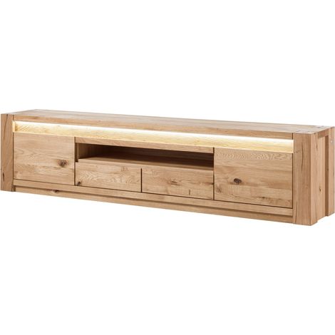 TV-Board Wildeiche 223x40x53 beige geölt KENT 232