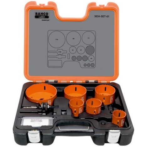 BAHCO - Jeu de scies trépans bimétal Sandflex®, 51 mm-114 mm - 7 pcs