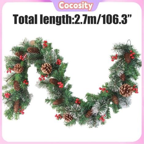 Cocosity Guirlande de Noël avec éclairage LED Guirlande de noël avec 50 Led, guirlande de sapin de noël linge suspendre (1/5)