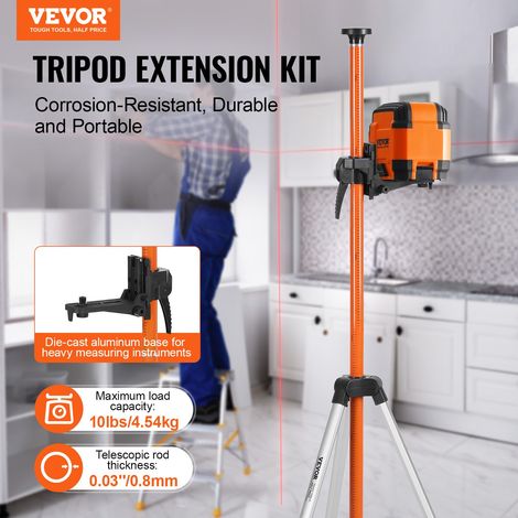 Trépied de Niveau Laser Réglable Trépied à Colonne pour Niveau Laser en Hauteur 1040-3400 mm (1/5)