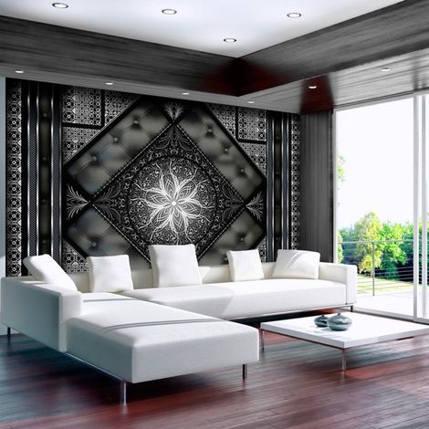 Papier peint mosaïque noire - 150 x 105 cm (1/4)