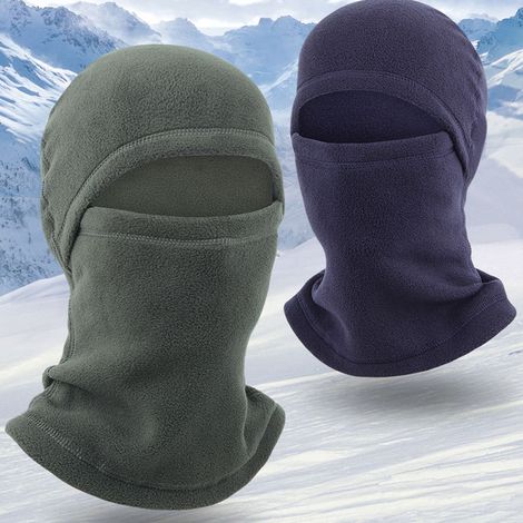 Casquette d'hiver en polaire chaude pour le visage, anti-poussière, coupe-vent, écharpe de moto, cache-cou pour le sport par temps froid, l'équitation, la course à pied (1/5)