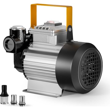 Wiltec Pompe à Fuel Gasoil bio Autoaspirante – 230 V / 550 W / 20-60 l/min – Hauteur d'aspiration max. 20 m – avec Soupape by-pass, Enroulement cuivre et Accessoires (1/8)