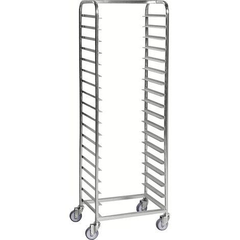 Kongamek Tablettwagen 600x440x1880mm verzinkt für 18 Tabletts ohne Bremse