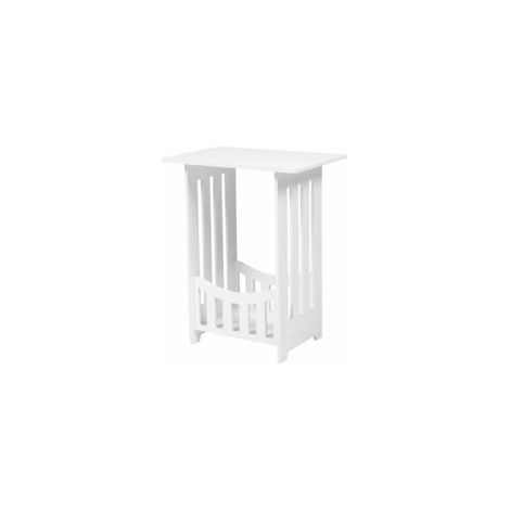 Table De Chevet Avec Étagère De Rangement Pour Chambre À Coucher Et Salon Compact - Structure Simple Et Fonctionnelle - 1 Pièce (1/5)
