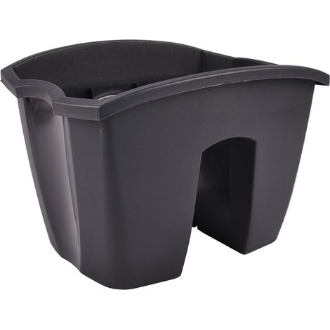 CROWN DCRO240 Geländer-Blumentopf Anthrazit (1/2)