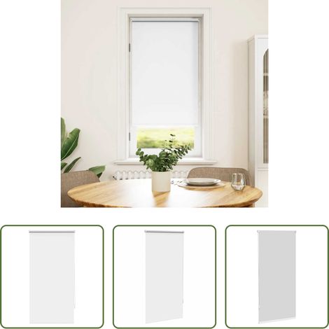 vidaXL Stores thermiques - Store enrouleur occultant 64,4 x 120 cm, largeur du tissu 60 cm, blanc (1/5)