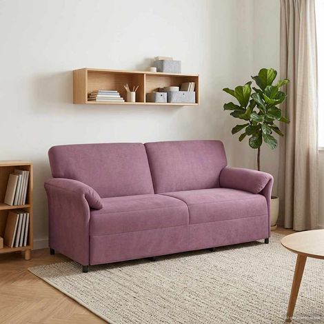 Sofá de 3 plazas Morado 198 x 83 x 95 cm Terciopelo
