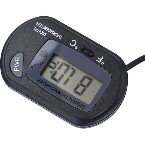 Digitales LCD-Aquarienthermometer mit großem, übersichtlichem Display und einstellbarer Temperaturregelung (Schwarz) (1/5)