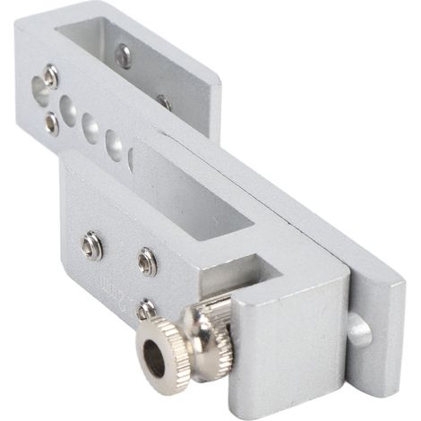 Serrure verrou coulissant pour porte vitrée 12 trous limiteur sécurité alliage aluminium acier inox argenté pour salle bain douche sans cadre hôtel maison 8-12mm set 2 accessoires (1/5)