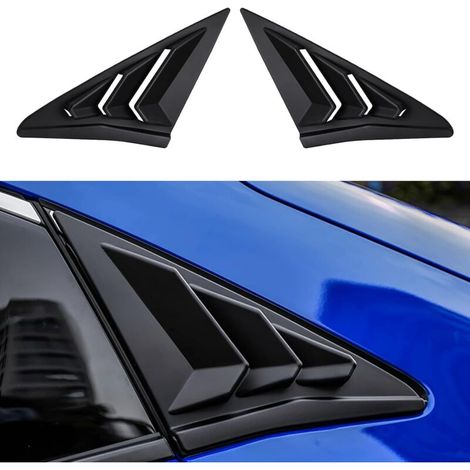 Schwarze Farbe für Civic 10. Generation, hintere Seitenfensterblenden, Racing Triangle Style, Fensterrollos für Honda Civic 2-Türer R 2021 2020 2019 2018 2017 2016 (1/4)