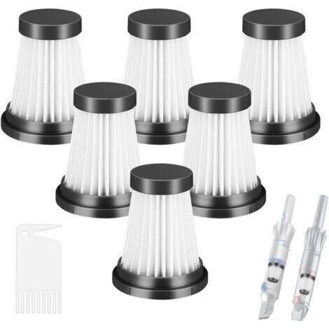 Lot de 6 filtres HEPA pour MOOSOO K12, K12 Pro, K13 Aspirateur sans fil, pour Genius Invictus One 1.0 X7, 2.0 Pièces de rechange pour aspirateur Filtre Filtres de nettoyage ménager (1/5)