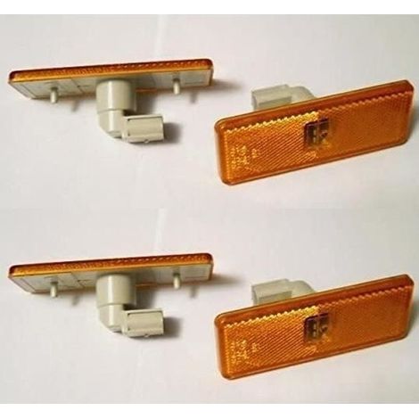 24/7 Auto 4x LED Catadioptre Feux de Position Pour Actros Atego Axor Ambre Lampes E11 Marqué OEM Rechange 0005445211/311/411 (1/3)