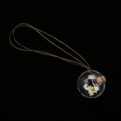 Pendentif Voiture Flacon Parfum Vide avec Fleur Décoration Auto Désodorisant 3.5cm (1/5)
