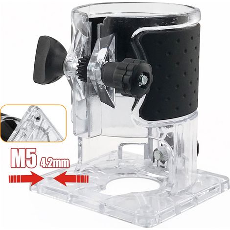 Couvercle transparent pour coupe-bordures (revêtement PVC, trou M5) Socle de machine à rogner, étui transparent pour mini tournevis à bois, housse de protection pour machine à graver, accessoires pour (1/5)